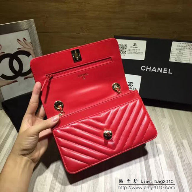 香奈兒CHANEL V982新款新顏色專櫃品質羊皮鏈條小包 DSC1257